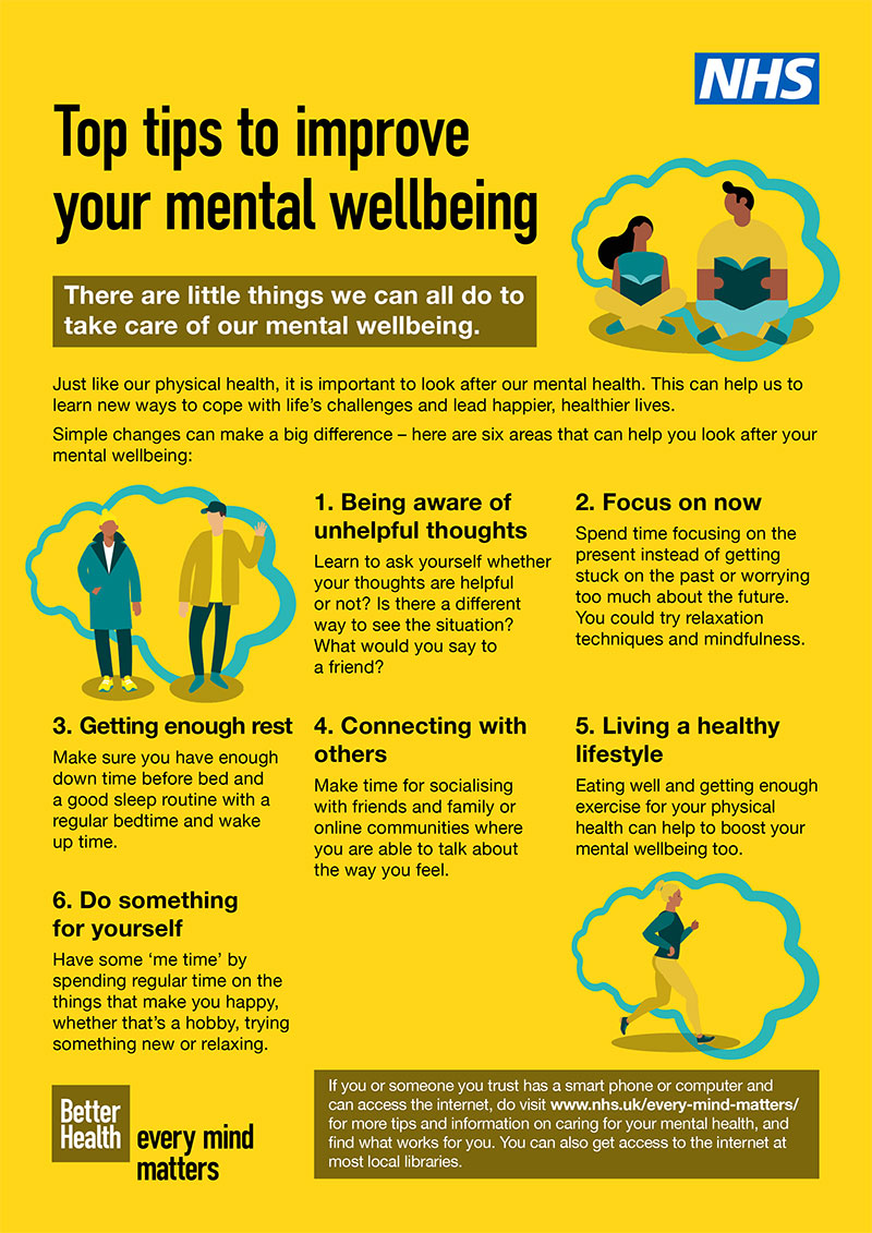 Top tips to improve your mental wellbeing